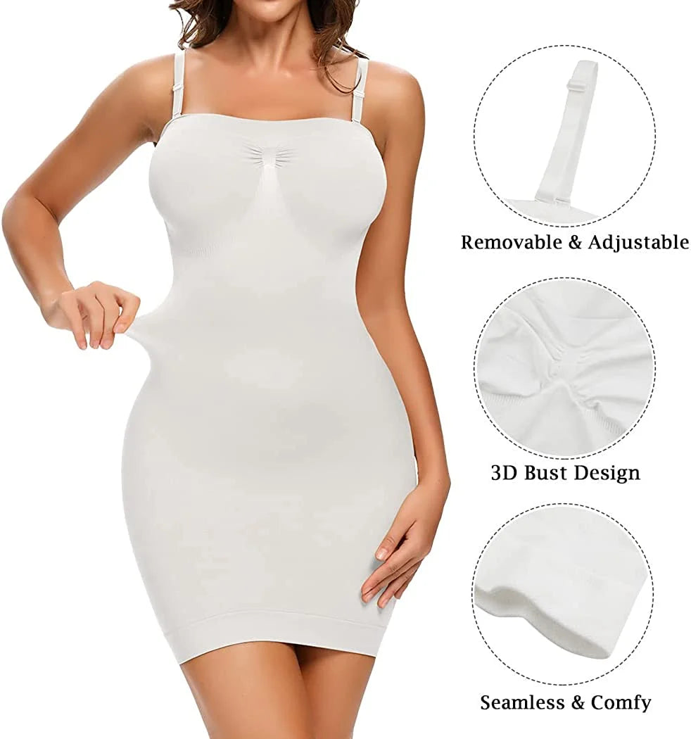 Strapless Shapewear Slip for Women Tummy Control Seamless Full Body Shaper under Dress Slip